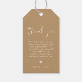 インディボホーベージュモダンメッセージカード ギフトタグ