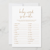 インディボホ燃えたオレンジベビー単語スクランブルゲームI 招待状 (正面)