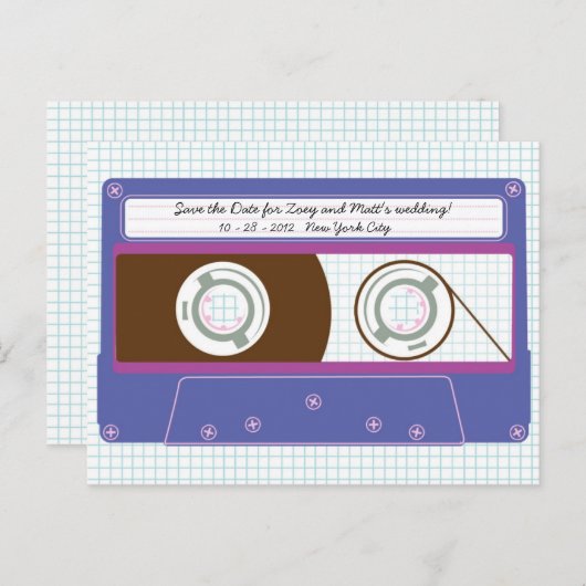 インディミキステープ(Indigo/Purple)日付の保存 案内ポストカード (正面/裏面)