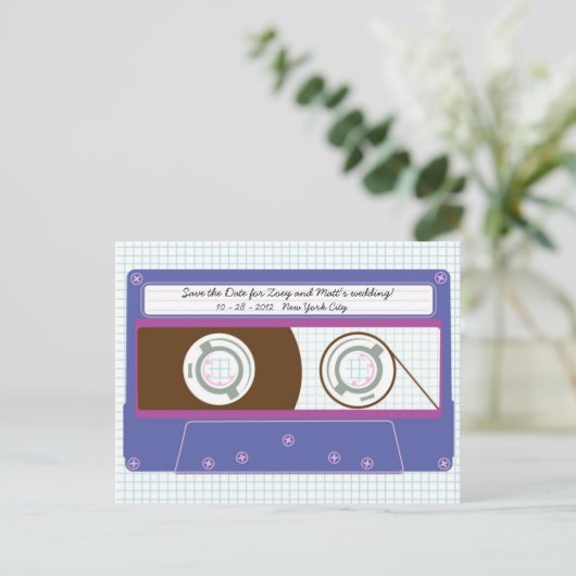 インディミキステープ(Indigo/Purple)日付の保存 案内ポストカード (スタンド正面)