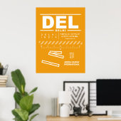 インディラガンディ国際的エアポートDEL ポスター (ホームオフィス)