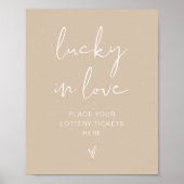 インディーズボヘミアンのラッキーインラブサイン ポスター (正面)