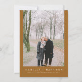 インディーズ ボーホー アーストーン ベージュ 私たちは誓う 婚約更新 招待状 (裏面)