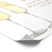 インディーズ ボーホー オレンジ色のウェディング ダイキリ アワーズ ポスター (角)