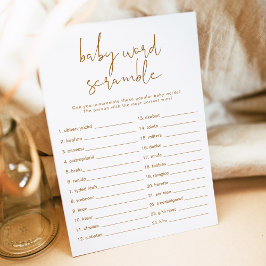 インディーズ ボーホー オレンジ ベイビー ワード スクランブル ゲーム I 招待状