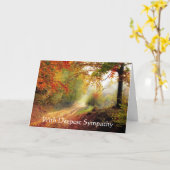 インディーフテント悔やみや弔慰秋の秋道路 カード (黄色い花)