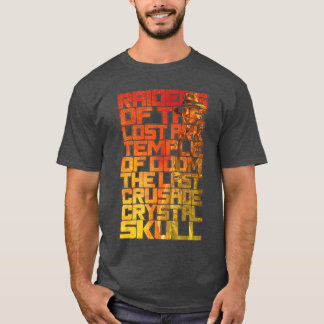 インディ・ジョーンズ+失われたアーク+映画+タイトル+スタック Tシャツ