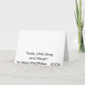 インディ、灰色少しおよびMicah カード (裏面)