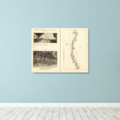 インデックスの地図ニューヨーク キャンバスプリント (インサイチュ (ウッドフロア))