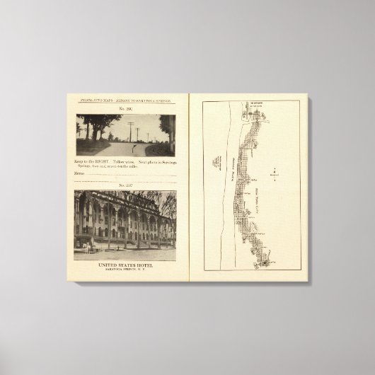 インデックスの地図ニューヨーク キャンバスプリント (正面)