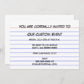 インデックスカード 招待状 (正面/裏面)