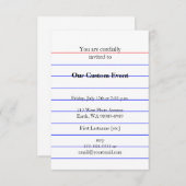 インデックスカード 招待状 (正面/裏面)