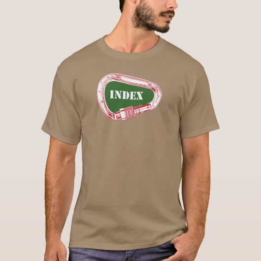 インデックスクライミングカラビナ Tシャツ (正面)