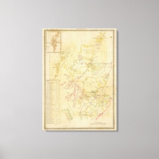 インデックスマップ2 キャンバスプリント (正面)