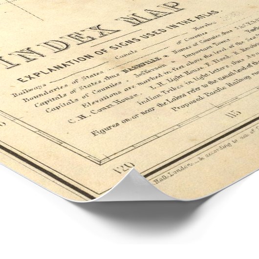 インデックスマップAtlasで使用するシンボルや象徴の説明 ポスター (角)