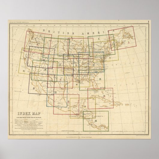 インデックスマップAtlasで使用するシンボルや象徴の説明 ポスター (正面)