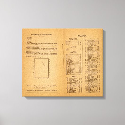 インデックスランド・マクナリーのアリゾナ キャンバスプリント (正面)