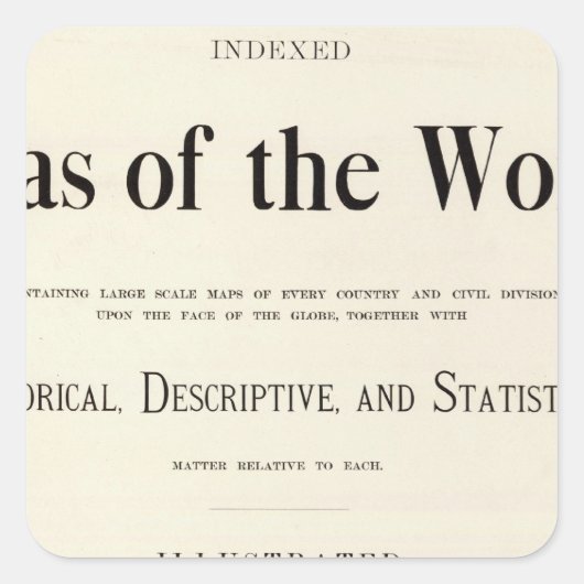 インデックス付きアトラスのタイトルページ スクエアシール (正面)