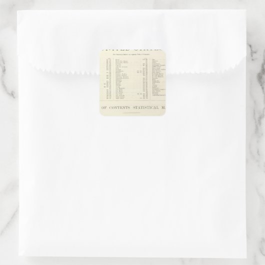 インデックス付き世界のアトラス統一された州 スクエアシール (バッグ)