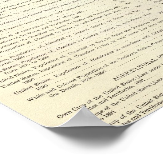 インデックス付き世界のアトラス統一された州 ポスター (角)