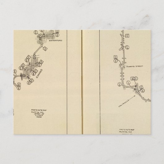 インデックス地図アルバニー、サラトガ春 ポストカード (正面)