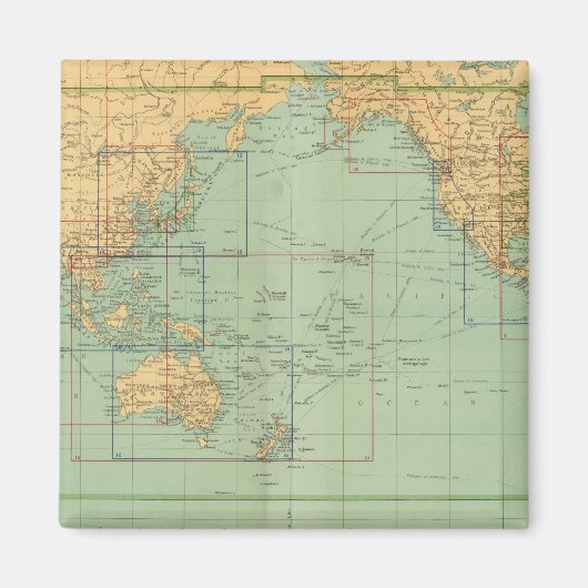 インデックス地図ニューマーカンタイル海洋地図 マグネット (正面)