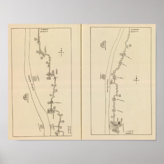 インデックス地図Putnam County Dutchess County New York ポスター (正面)