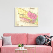 インデックス地図Yonkers atlas キャンバスプリント (インサイチュ (リビング))