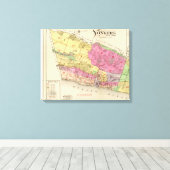 インデックス地図Yonkers atlas キャンバスプリント (インサイチュ (ウッドフロア))