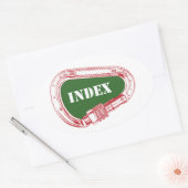 インデックス登山カラビナー 楕円形シール (封筒)