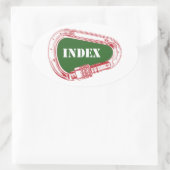 インデックス登山カラビナー 楕円形シール (バッグ)