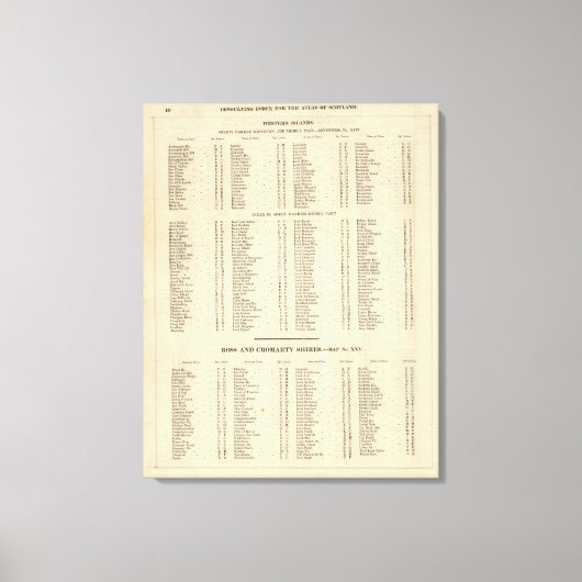 インデックス西諸島，ロス，クロマーティ・シアーズ キャンバスプリント (正面)