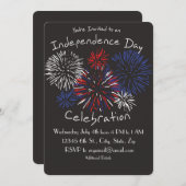 インデペンデンスデイお祝い招待状 招待状 (正面/裏面)