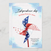 インデペンデンスデイピンホイール招待状 招待状 (正面/裏面)