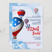 インデペンデンスデイホットエアバルーン招待状 招待状 (正面/裏面)