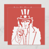 インデペンデンス·デイ·パーティの招待状 招待状 (正面/裏面)