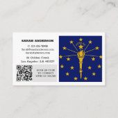 インデモダンィアナ州旗/アメリカ 名刺 (裏面)