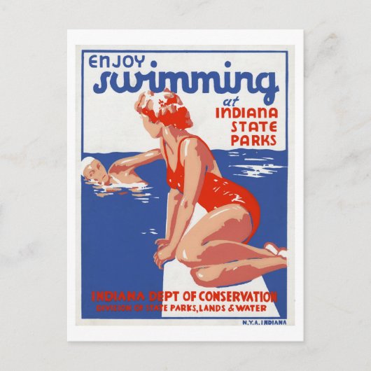 インデ楽しむィアナ州パークスヴィンテージ ポストカード (正面)