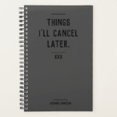 イントパーソナライズされたロバート用の皮肉なグレープランナー プランナー手帳 (正面)