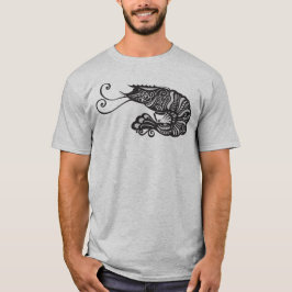 イントリケート トライバル マンダラ エビ オルネイト Tシャツ