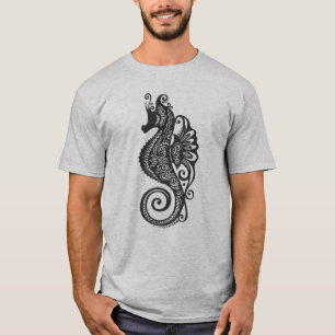 イントリケート トライバル マンダラ タツノオトシゴ オルナート Tシャツ
