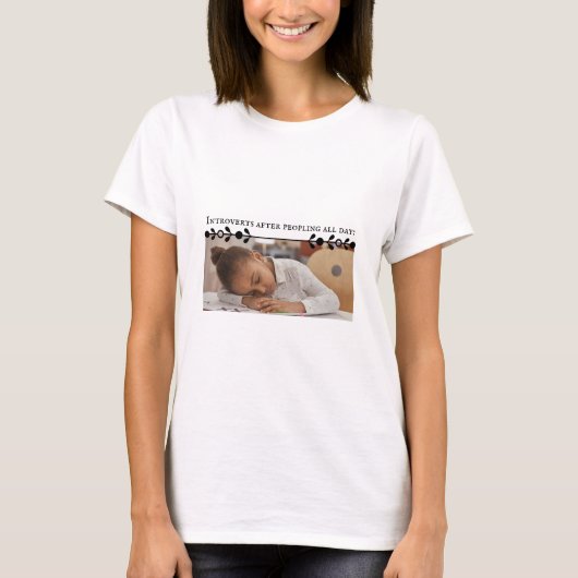 イントロバートミーム女子Tシャツ Tシャツ (正面)