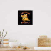 イントロヴェットユーモア美的反社会的バタフライ ポスター (キッチン)