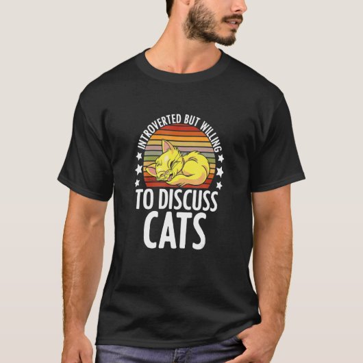 イントロヴェートキャットブラックキットン引用文ネコささやき Tシャツ (正面)