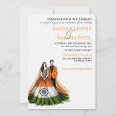 インドでの結婚式招待状 招待状 (正面)