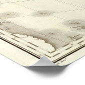 インドとアジアの彫刻地図 ポスター (角)