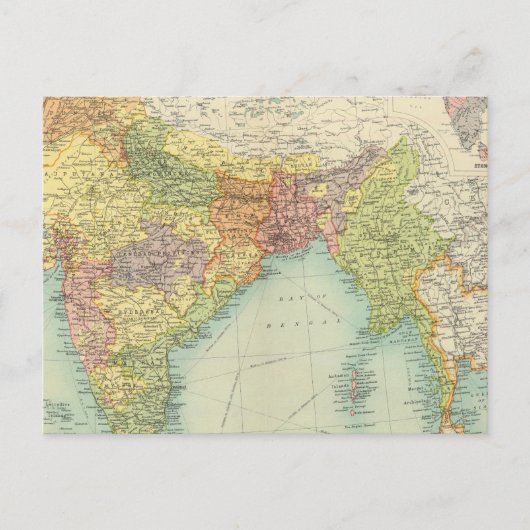 インドとインドの政治情勢の拡大 ポストカード (正面)