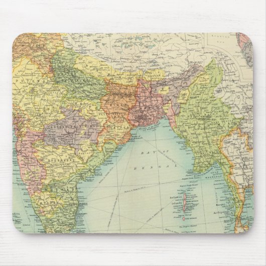 インドとインドの政治情勢の拡大 マウスパッド (正面)
