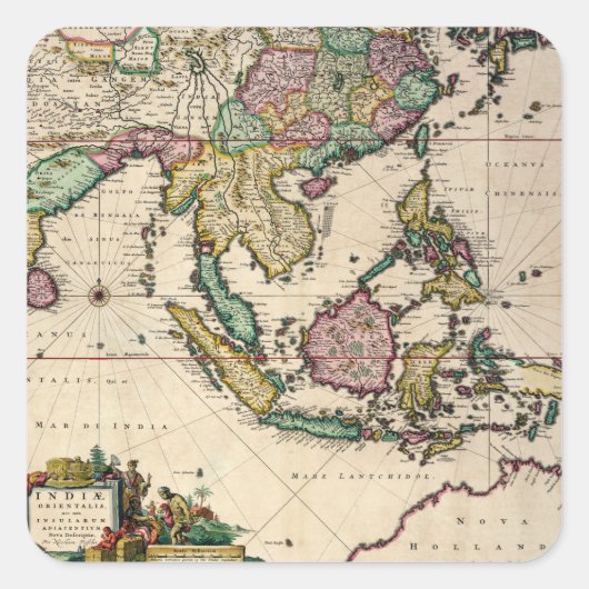 インドとセイロンからオーストラリア スクエアシール (正面)