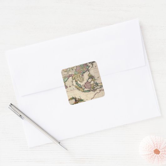 インドとセイロンからオーストラリア スクエアシール (封筒)